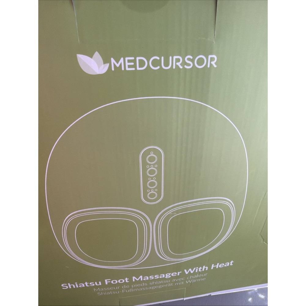 Medcursor MDFM400 Black Gray Pain Relief Heated Shiatsu Foot Massager